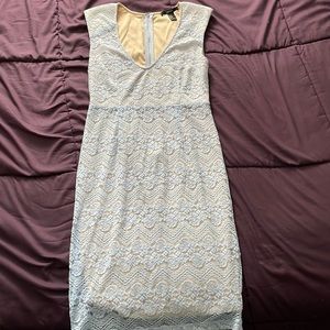 Light blue lace sleeveless dress